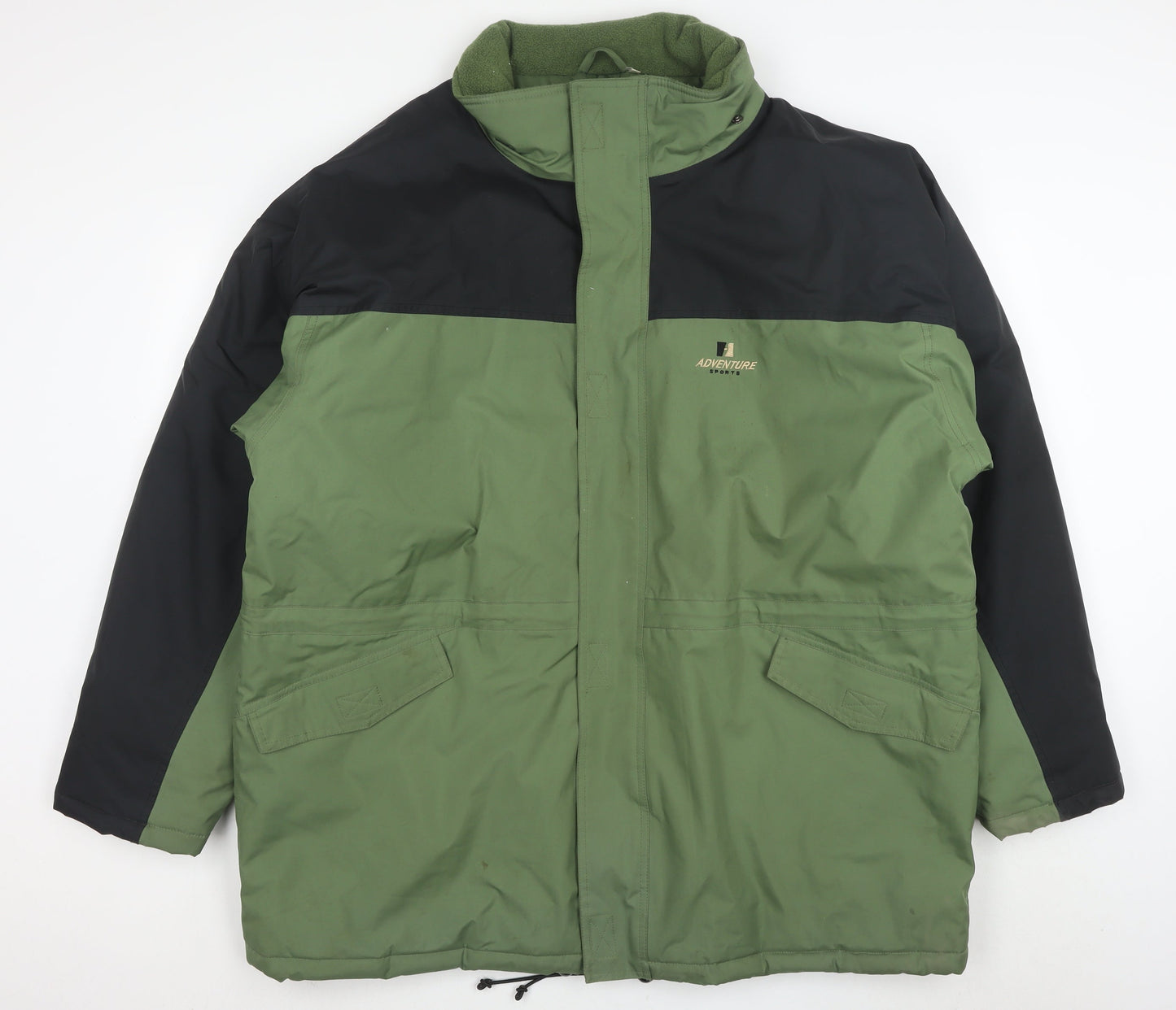 Adventure Sports Men's Green XL Parka Jacket Polyester Lined