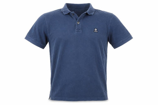 TOG24 Men's Blue Classic Cotton Short Sleeve Polo Shirt Size M