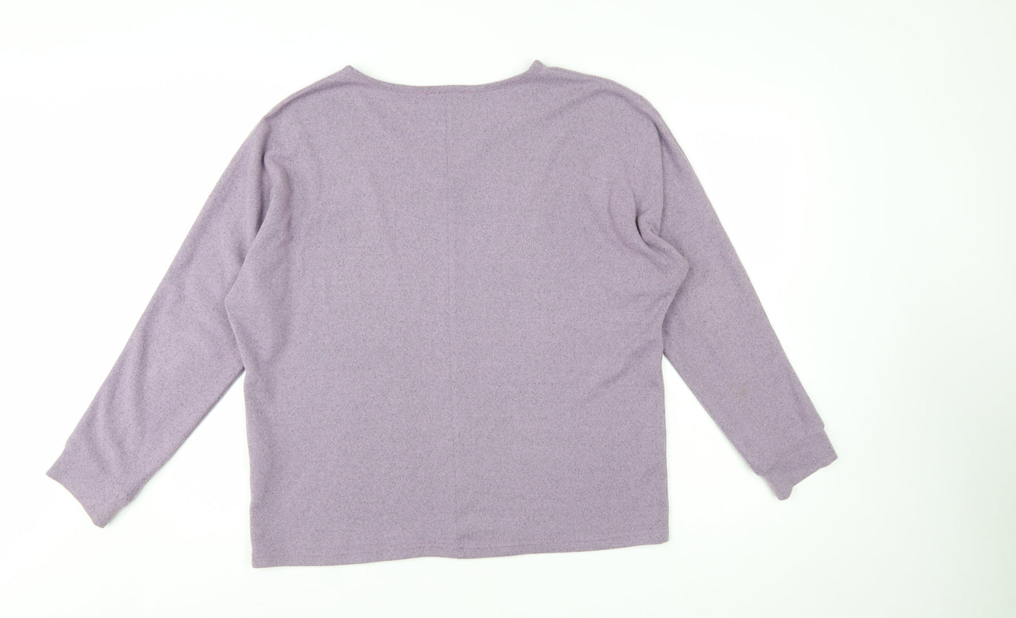 Klass Women’s Purple Rhinestone Star V-Neck Jumper M
