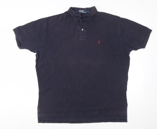 Ralph Lauren Men's Blue Cotton Polo Shirt Size Small