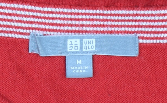 Uniqlo Women Red M Cotton Cashmere T-Shirt Dress