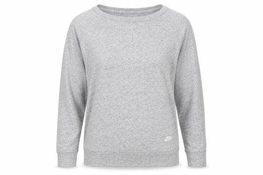 Nike Womens Grey Jersey Long Sleeve Crew Neck Top Size M