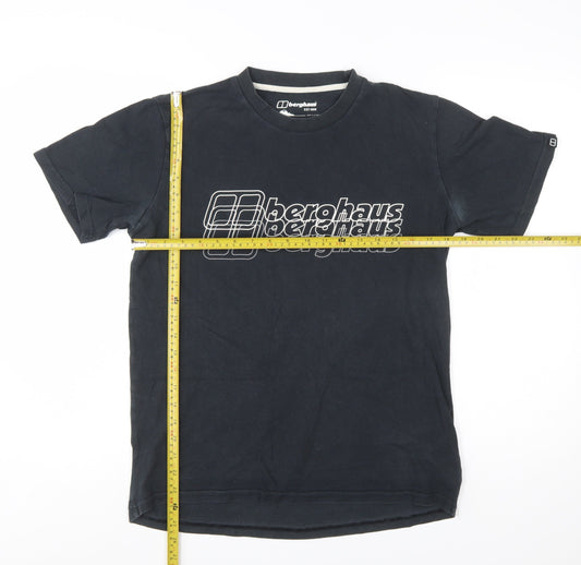 Berghaus Men’s Black Organic Cotton Graphic T-Shirt M Regular Fit