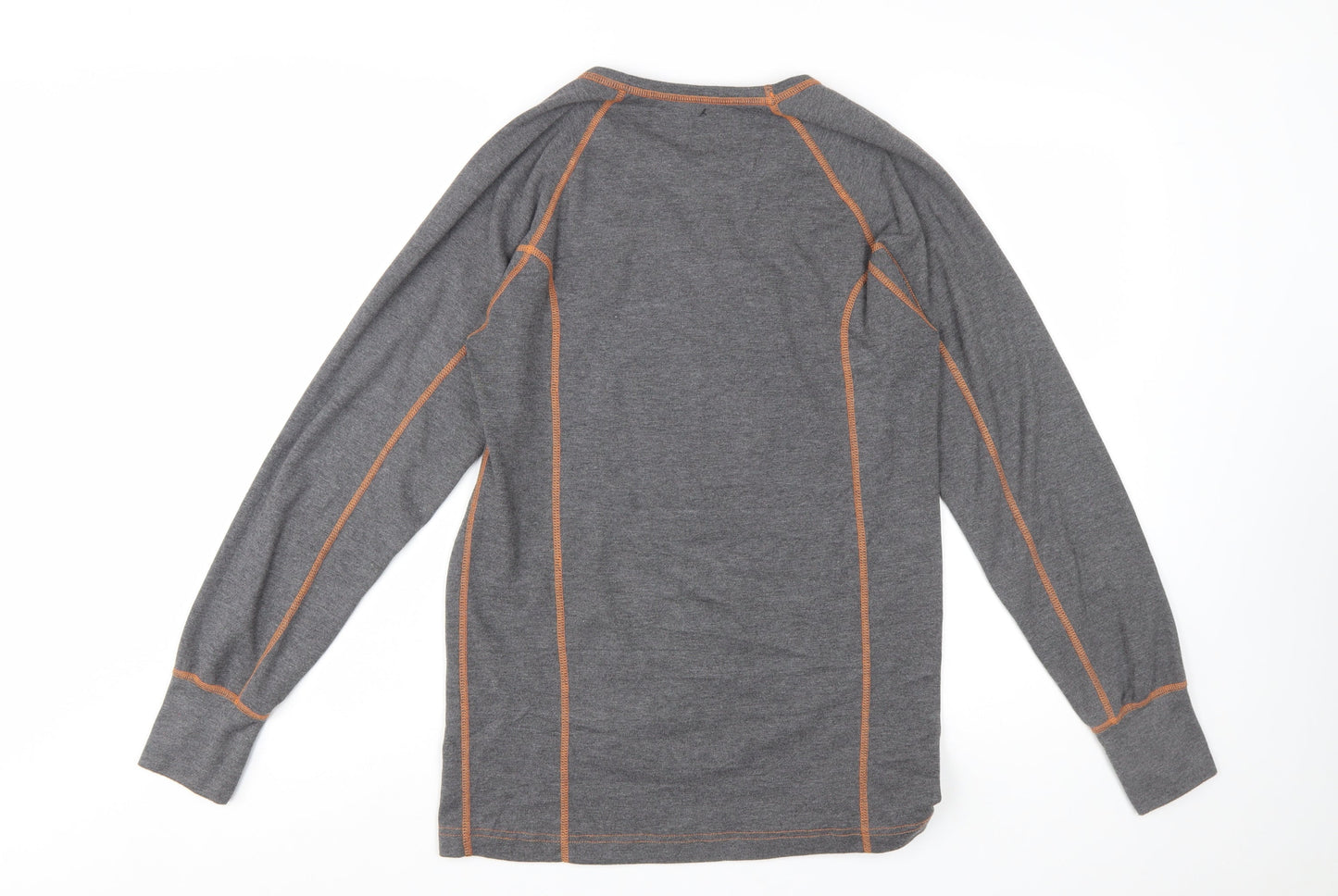 Clad Boys Grey Long Sleeve XL Activewear Crew Neck T-Shirt