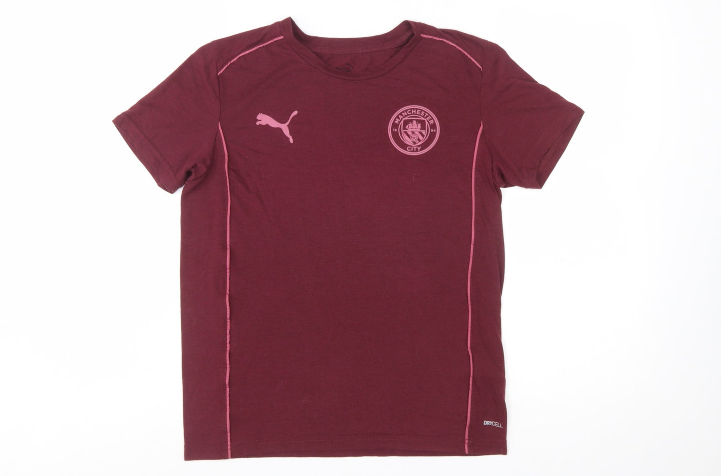 Puma Boys Red Manchester City DryCELL Short Sleeve Sports T-Shirt 14 Years