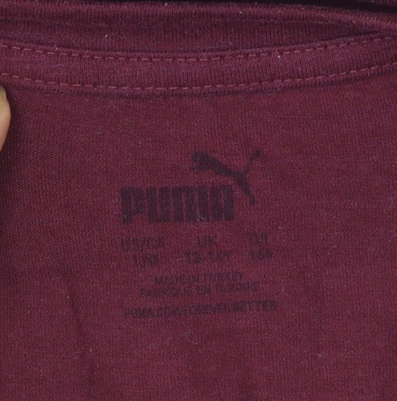 Puma Boys Red Manchester City DryCELL Short Sleeve Sports T-Shirt 14 Years