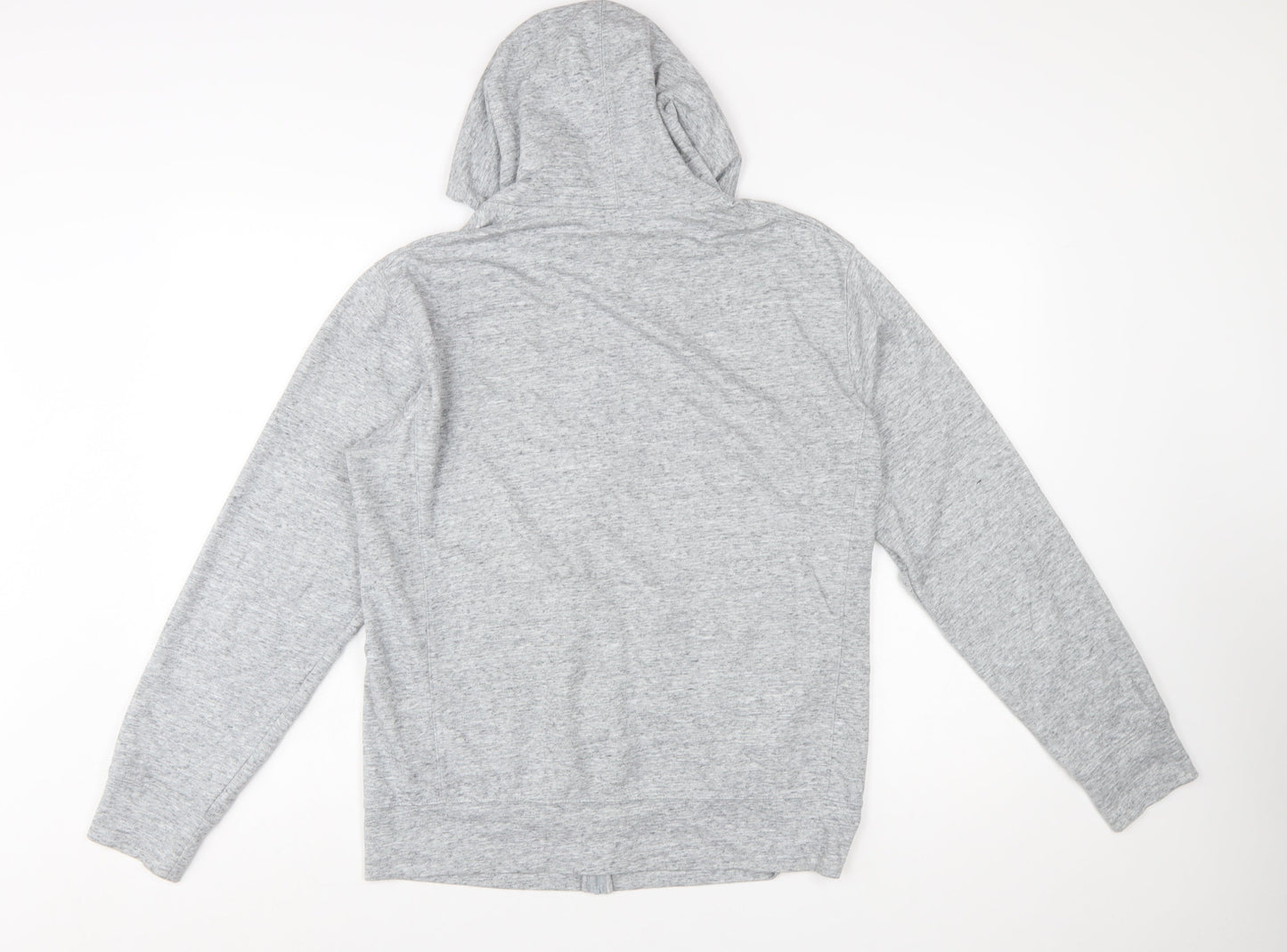 Uniqlo Men’s Grey Full Zip Hoodie M Lightweight Cotton Blend