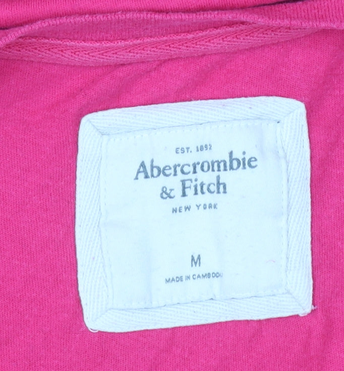 Abercrombie & Fitch Women's Pink Slim Fit Cotton T-Shirt M