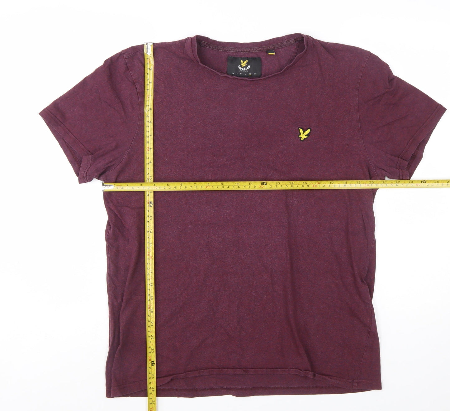Lyle & Scott Men's Purple XL Cotton Crew Neck T-Shirt