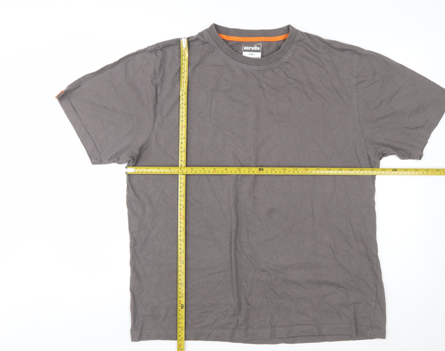 Scruffs Men's Grey 3XL Crew Neck Cotton Work T-Shirt