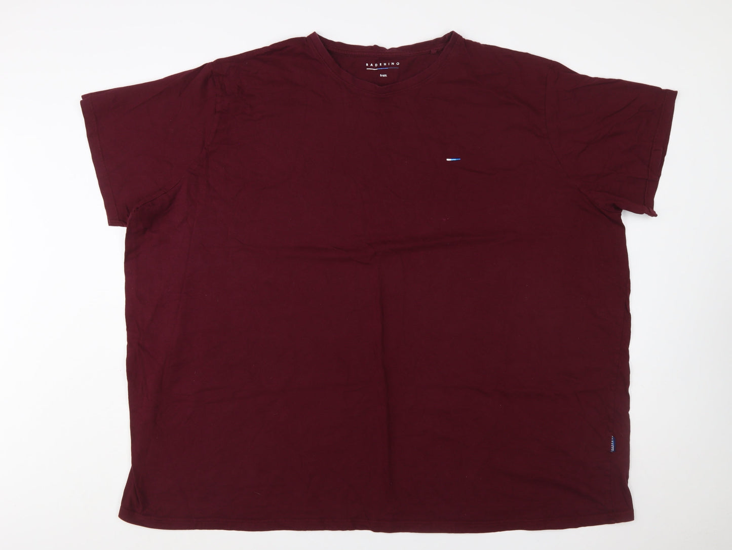 BadRhino Men's Red 5XL Crew Neck Cotton Short Sleeve T-Shirt