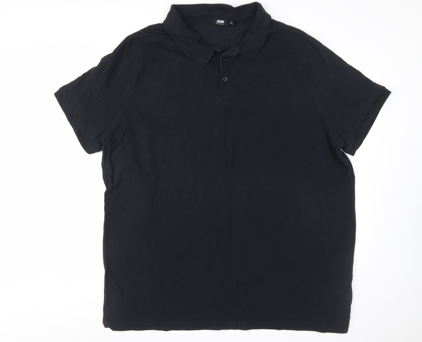 Jacamo Men’s Black 4XL Short Sleeve Cotton Polo Shirt