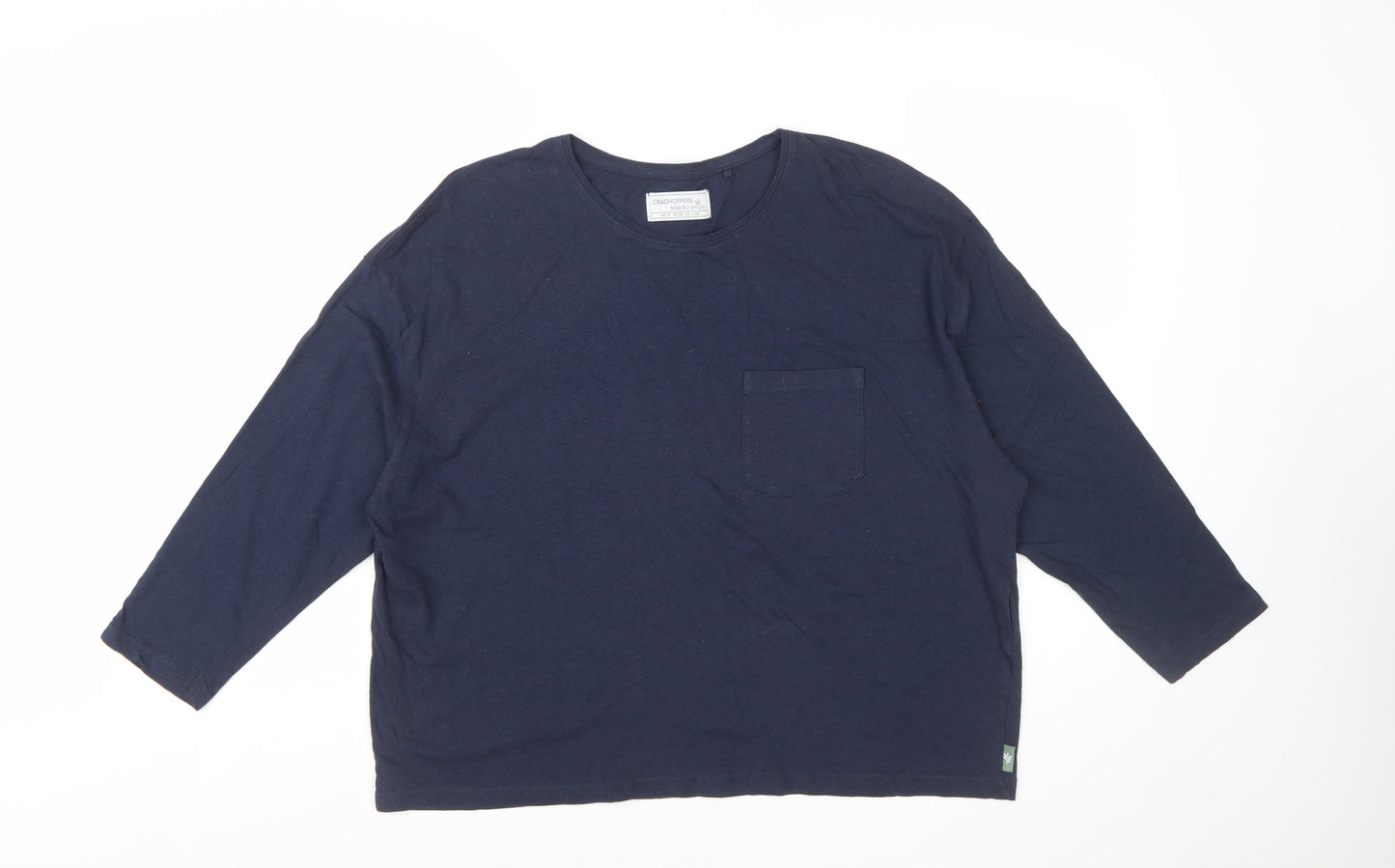 Craghoppers Womens Blue 3/4 Sleeve Cotton T-Shirt Size 14