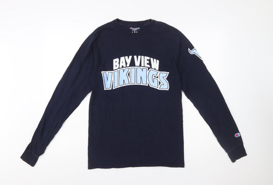 Champion Men's Blue Bay View Vikings Long Sleeve T-Shirt Size S