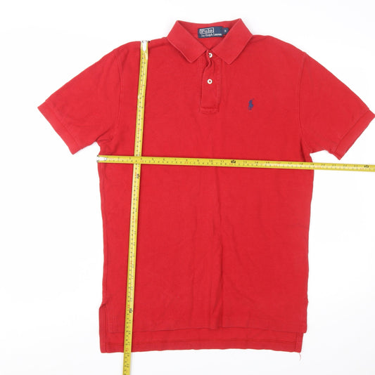 Ralph Lauren Men's Red Cotton Short Sleeve Polo Shirt Size S
