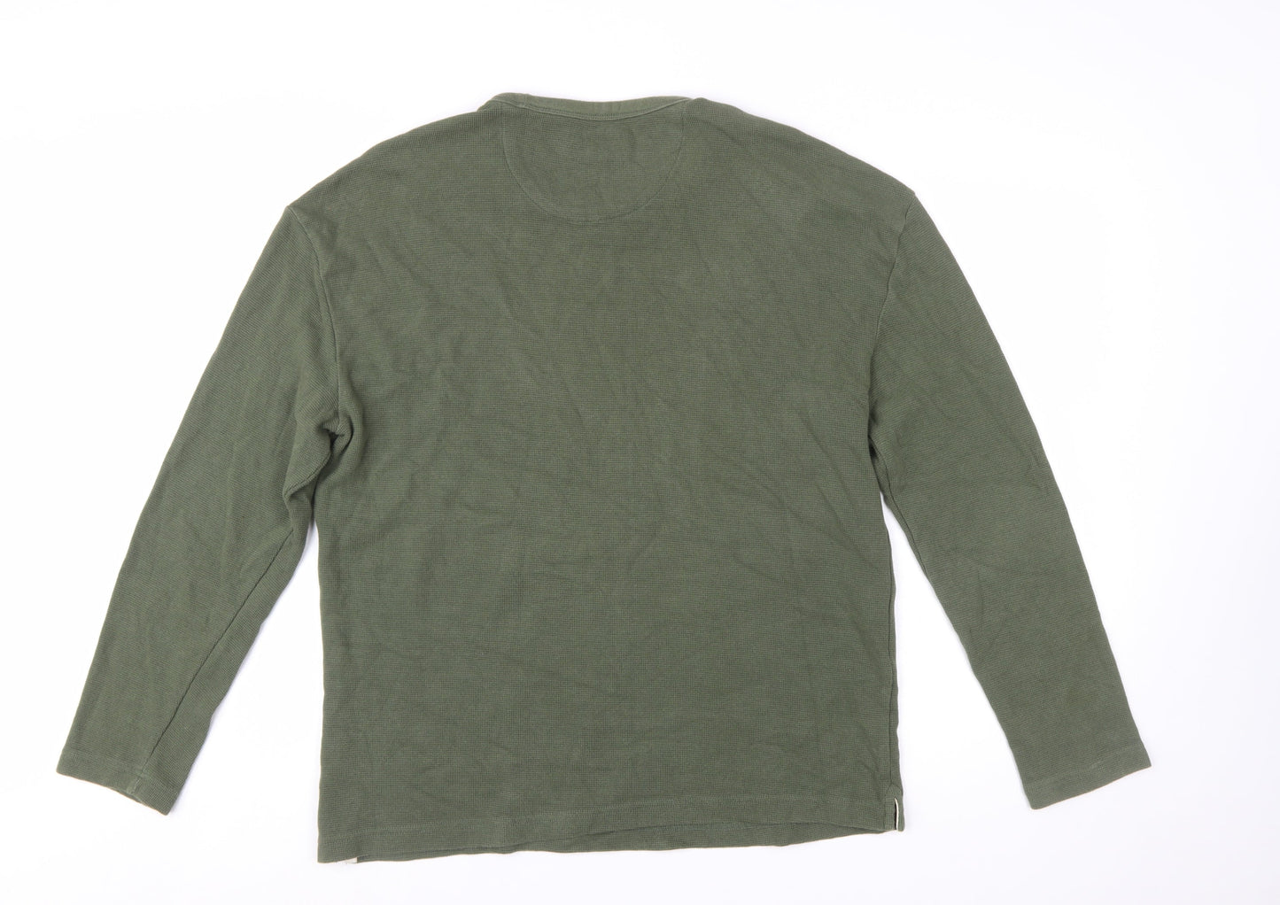 Farah 1920 Men's Green Cotton Long Sleeve Crew Neck Sweatshirt L