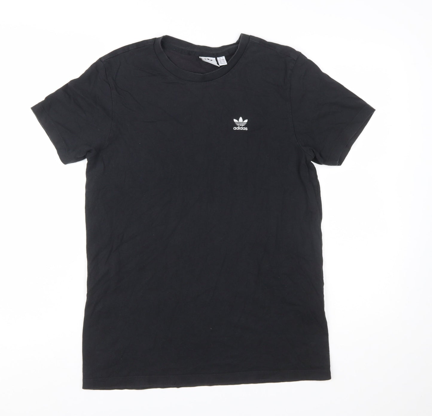 adidas Womens Black Basic Cotton T-Shirt Size 10