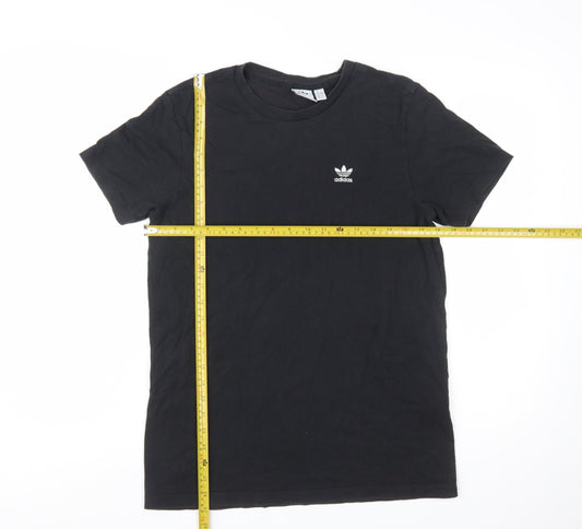 adidas Womens Black Basic Cotton T-Shirt Size 10