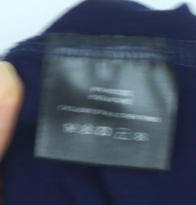 Klass Women's Blue Beaded Cowl Neck Sleeveless Camisole Top Size L