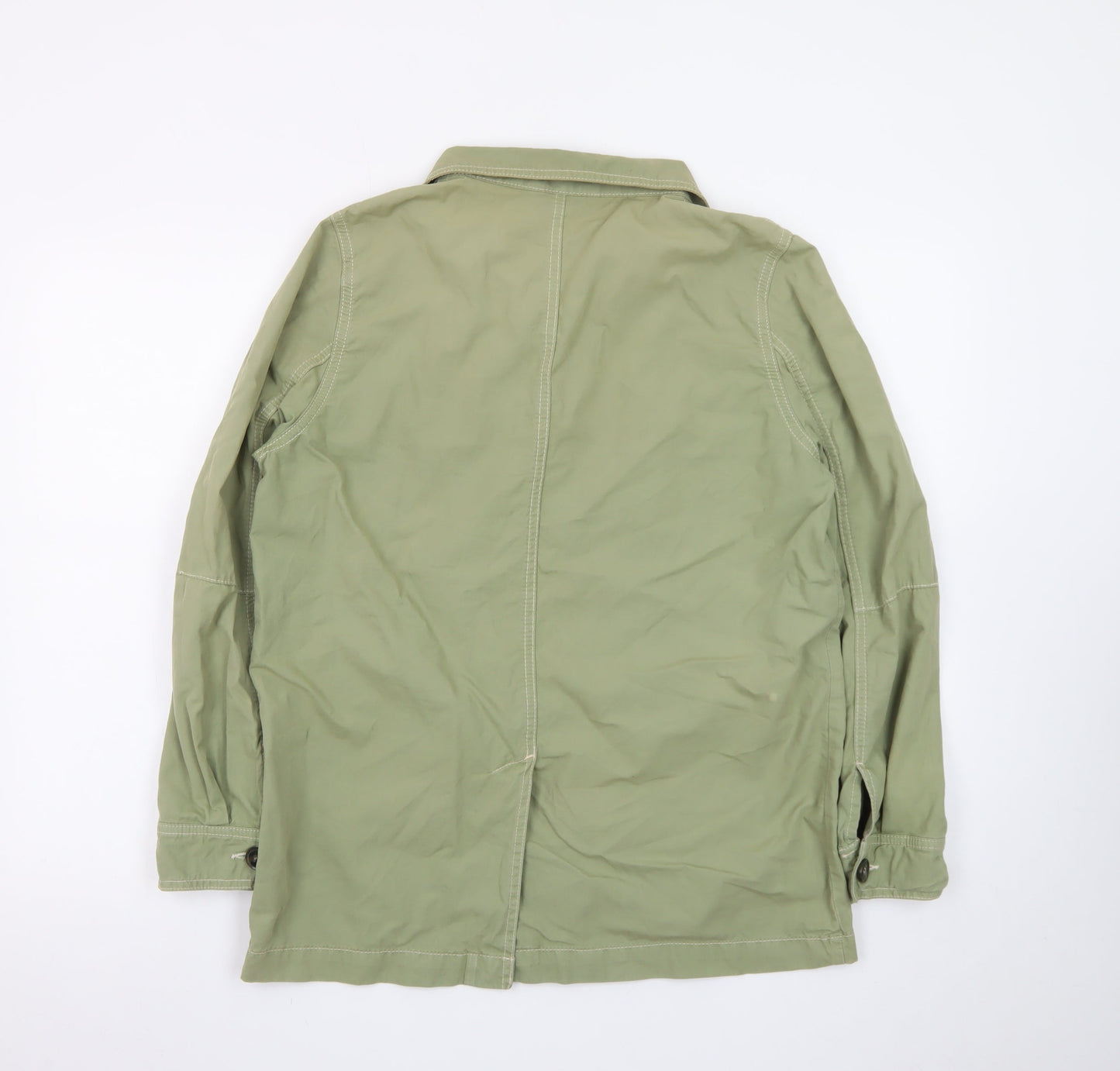 Whistles Women Green S Utility Military Jacket Cotton Casual