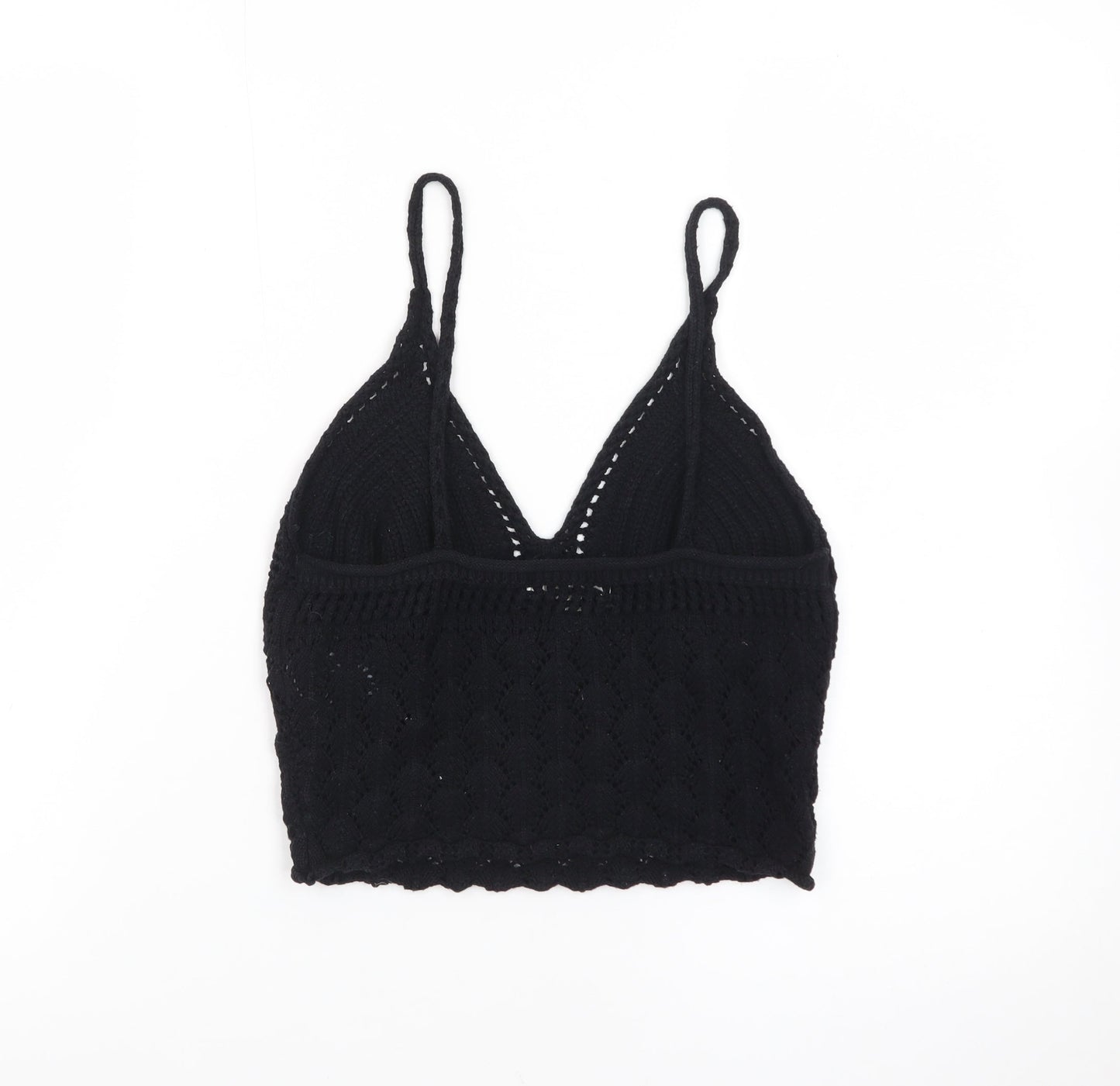 H&M Women's Black Crochet Camisole Tank Top Size S