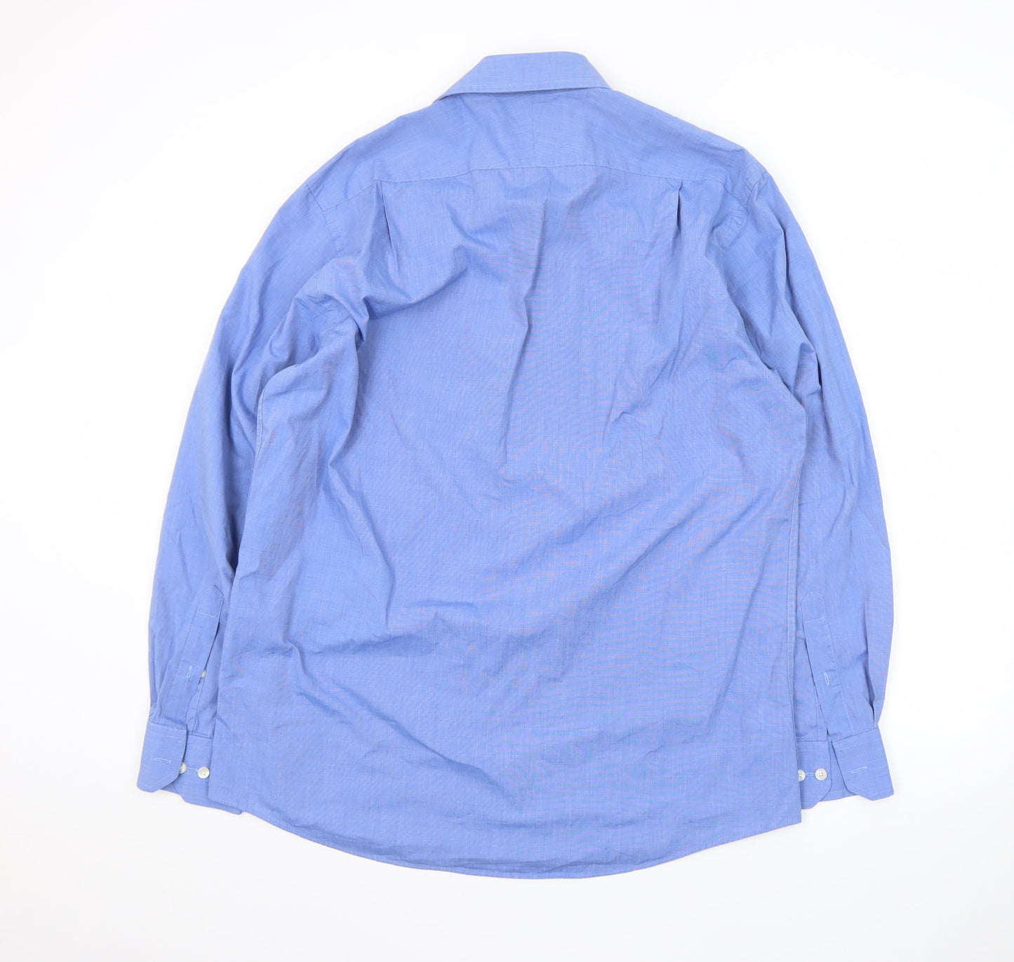 Austin Reed Men’s Blue 16.5R Cotton Regular Fit Long Sleeve Shirt