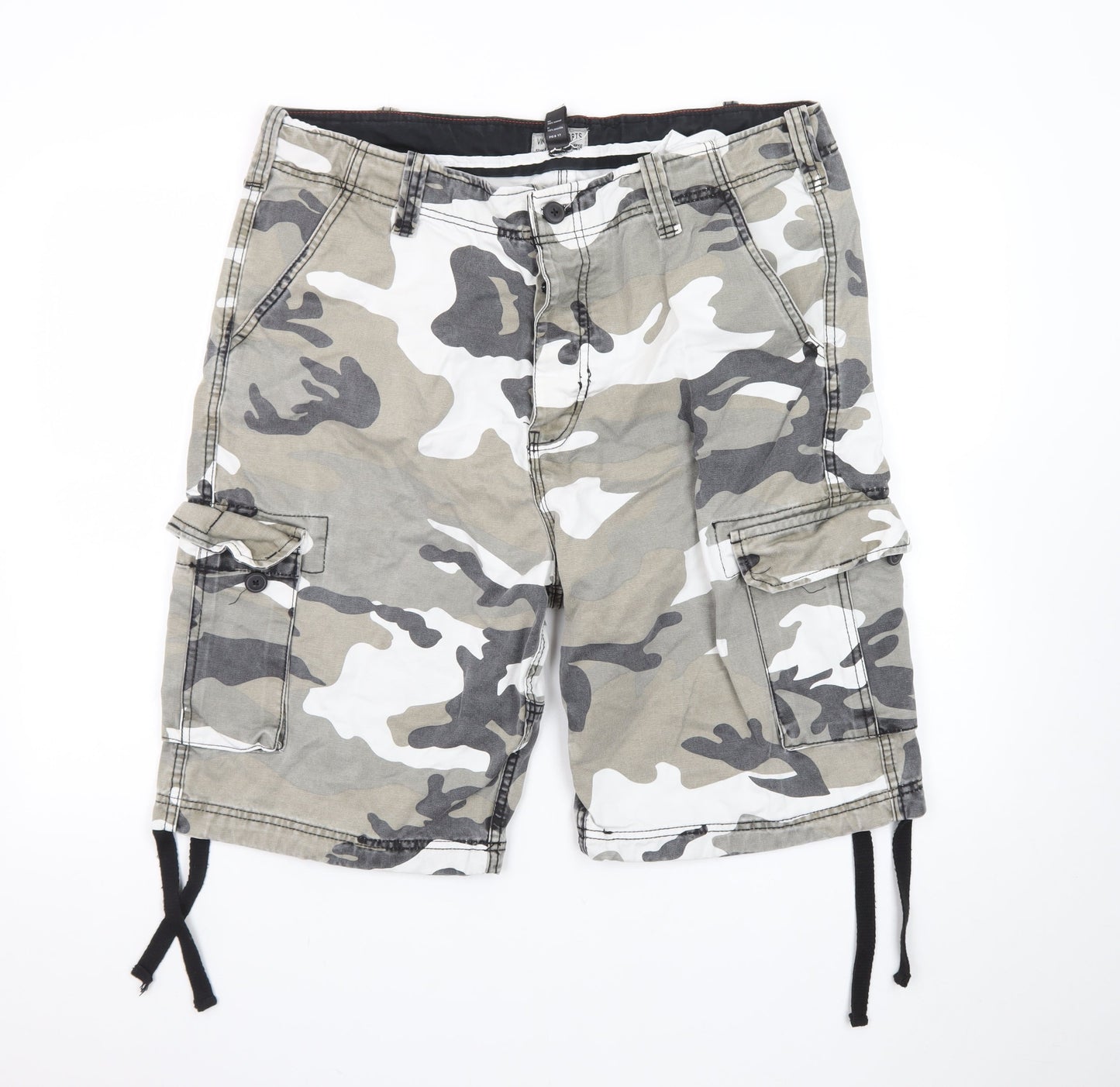 Vintage Shorts Men's Multicoloured Camouflage Cargo Shorts XL