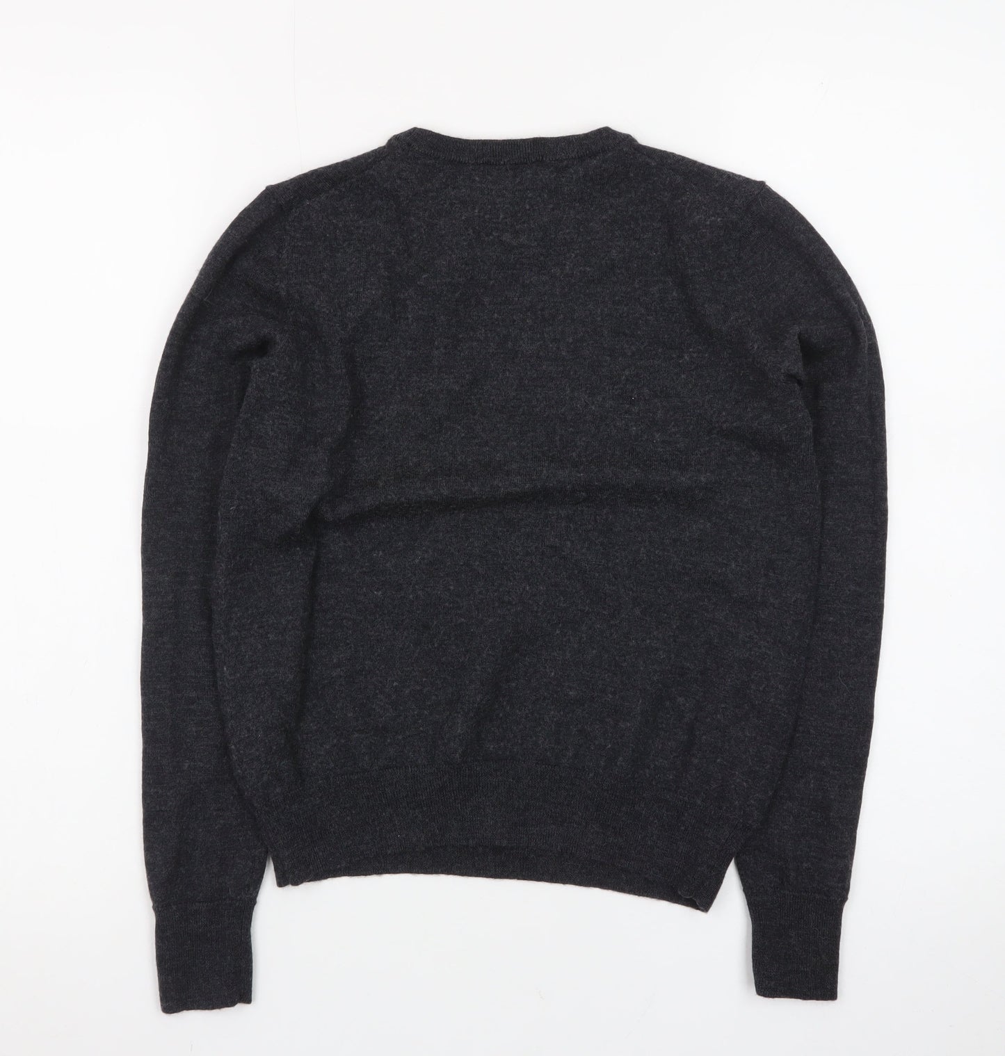 Uniqlo Men’s Grey Wool Crew Neck Jumper Size S Classic Fit
