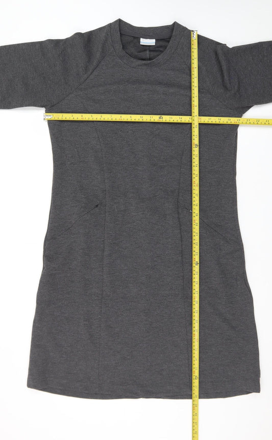 Columbia Women's Grey Knit Long Sleeve Shift Dress Size L