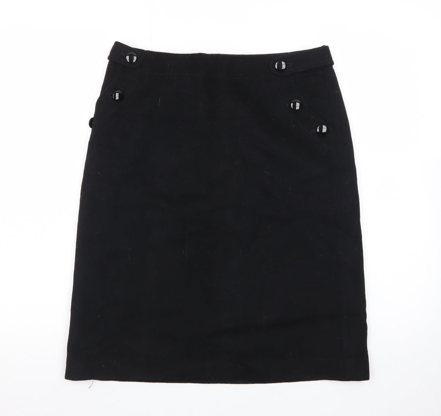 J.Crew Womens Black Wool Blend Pencil Skirt Size 8