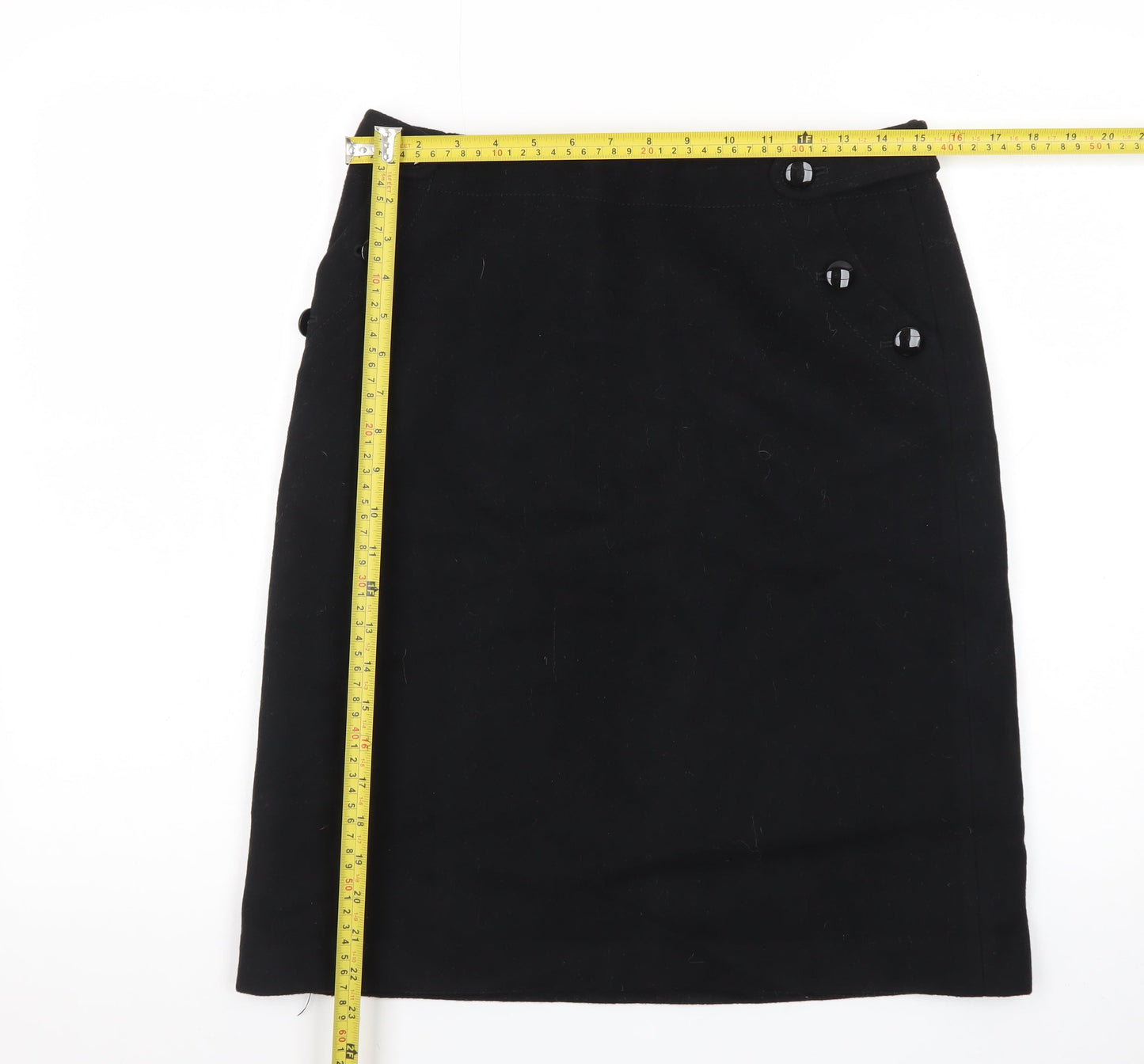 J.Crew Womens Black Wool Blend Pencil Skirt Size 8