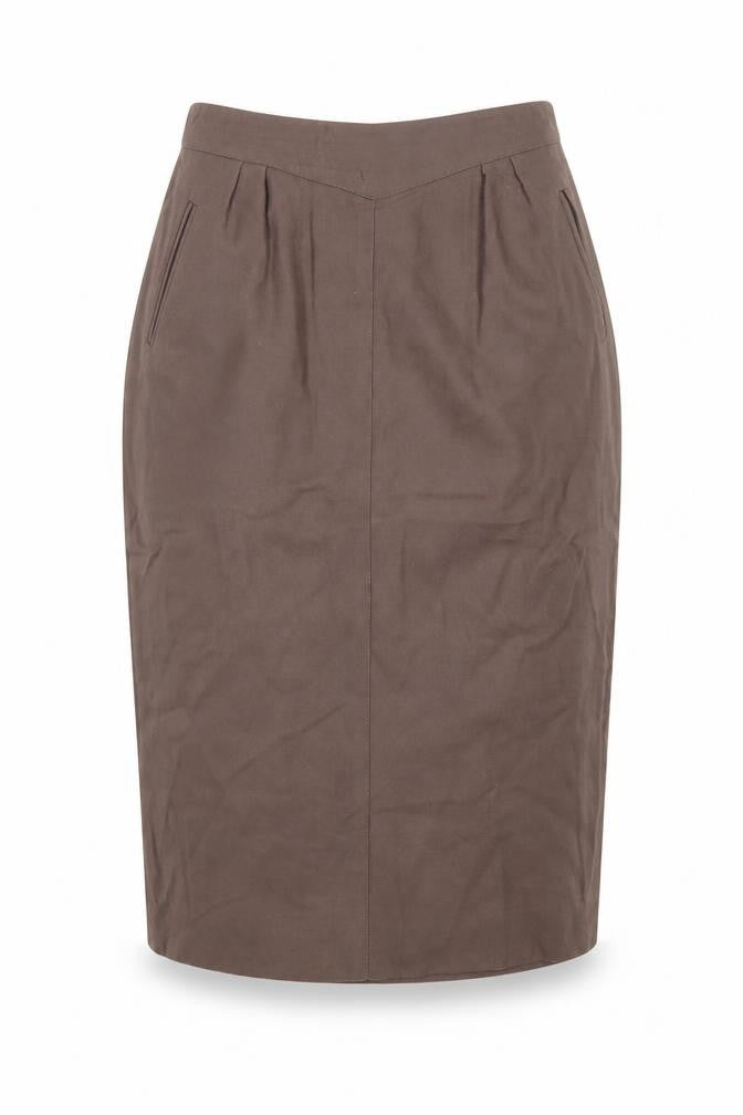 Jones New York Women’s Brown Wool Midi Pencil Skirt Size 8