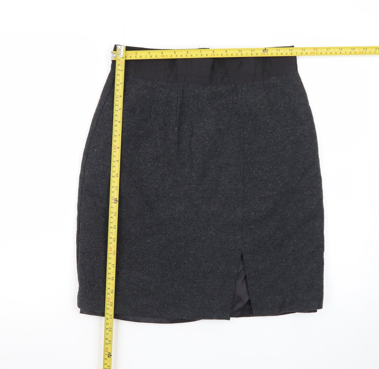 Gap Women Grey Wool Blend Pencil Skirt Size 8 Knee Length Workwear