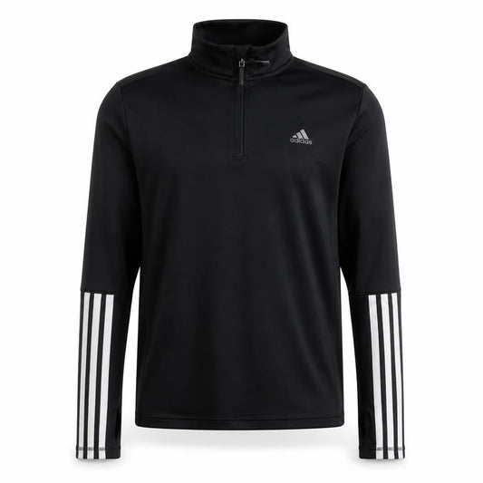 Adidas Boys Black S 1/2 Zip Pullover Sweatshirt AEROREADY Sports Top