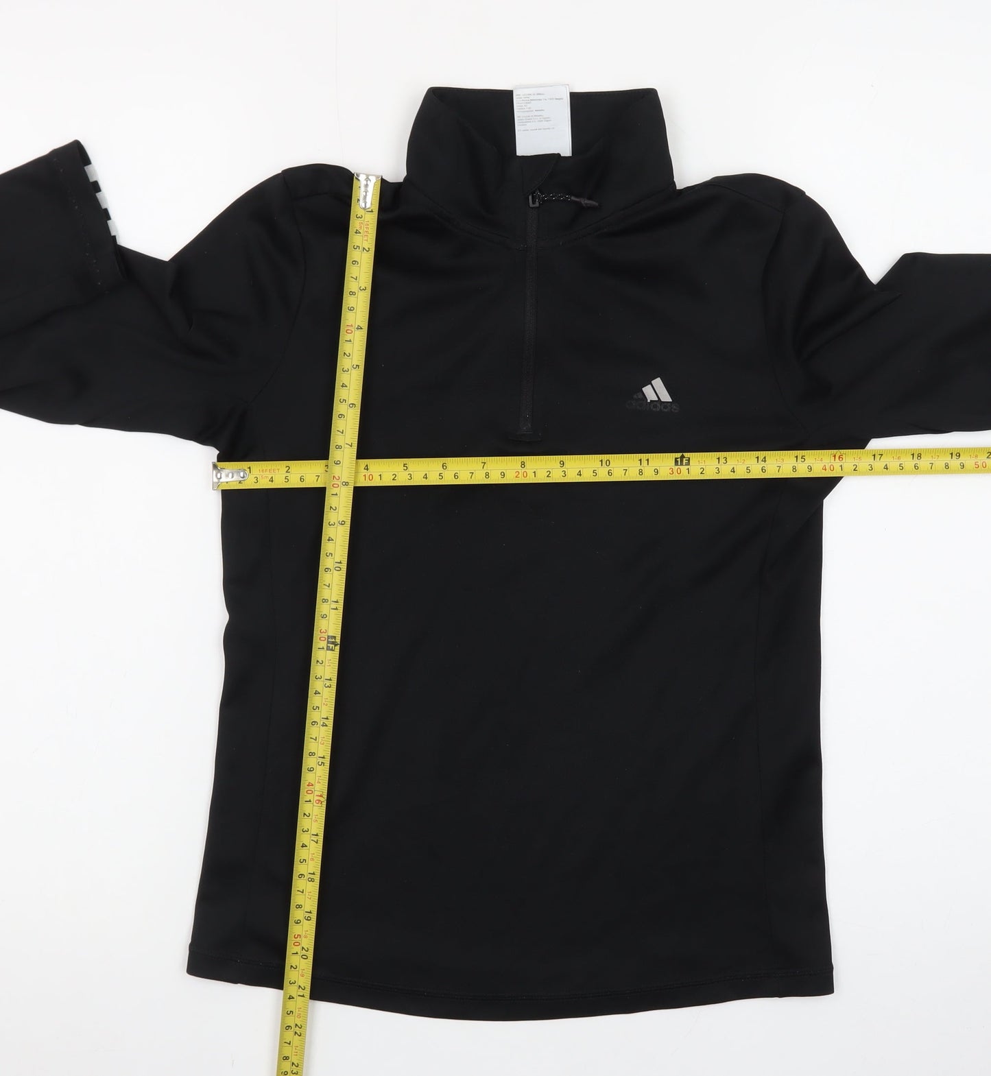 Adidas Boys Black S 1/2 Zip Pullover Sweatshirt AEROREADY Sports Top