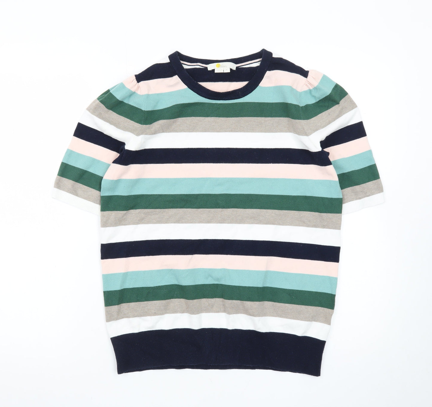 Boden Women's Multicoloured Striped Cotton Jumper M