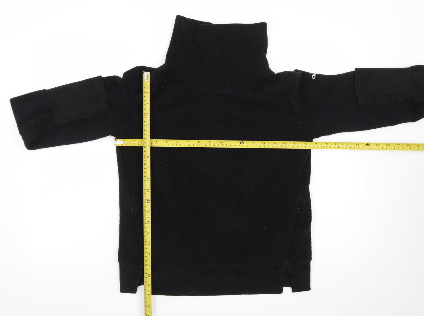 Alo Yoga Women's Black Roll Neck Fleece Jumper Size S