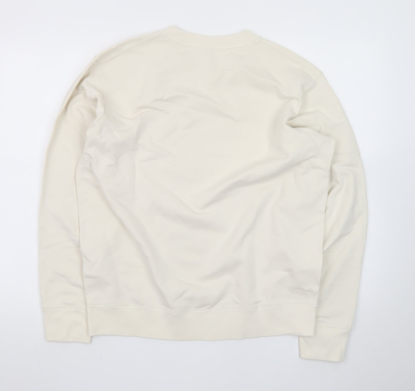 Uniqlo Women Ivory Crew Neck Pullover Sweatshirt M