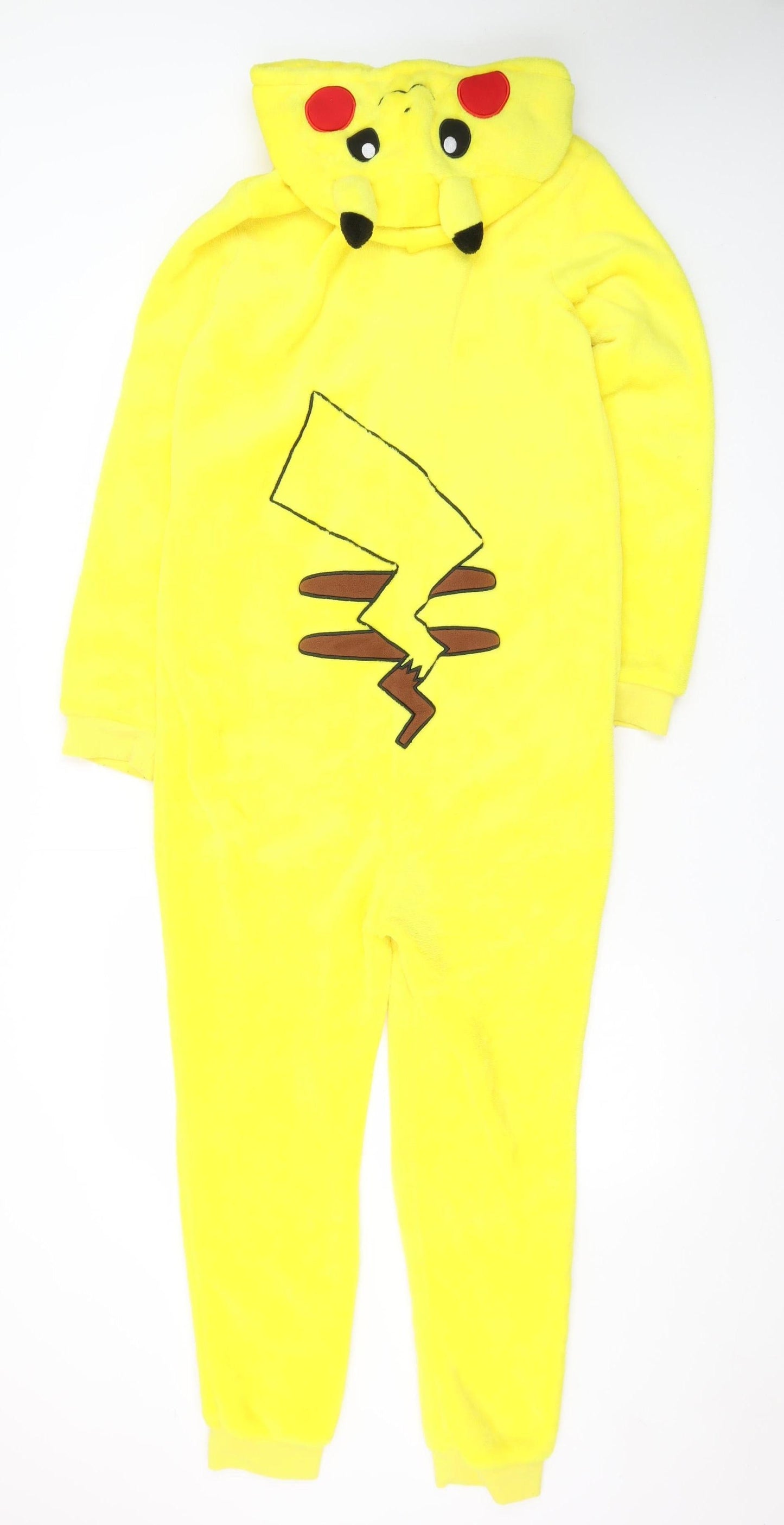 Pokémon Pikachu Boys Yellow Fleece One Piece Hooded Onesie 12-13 Years