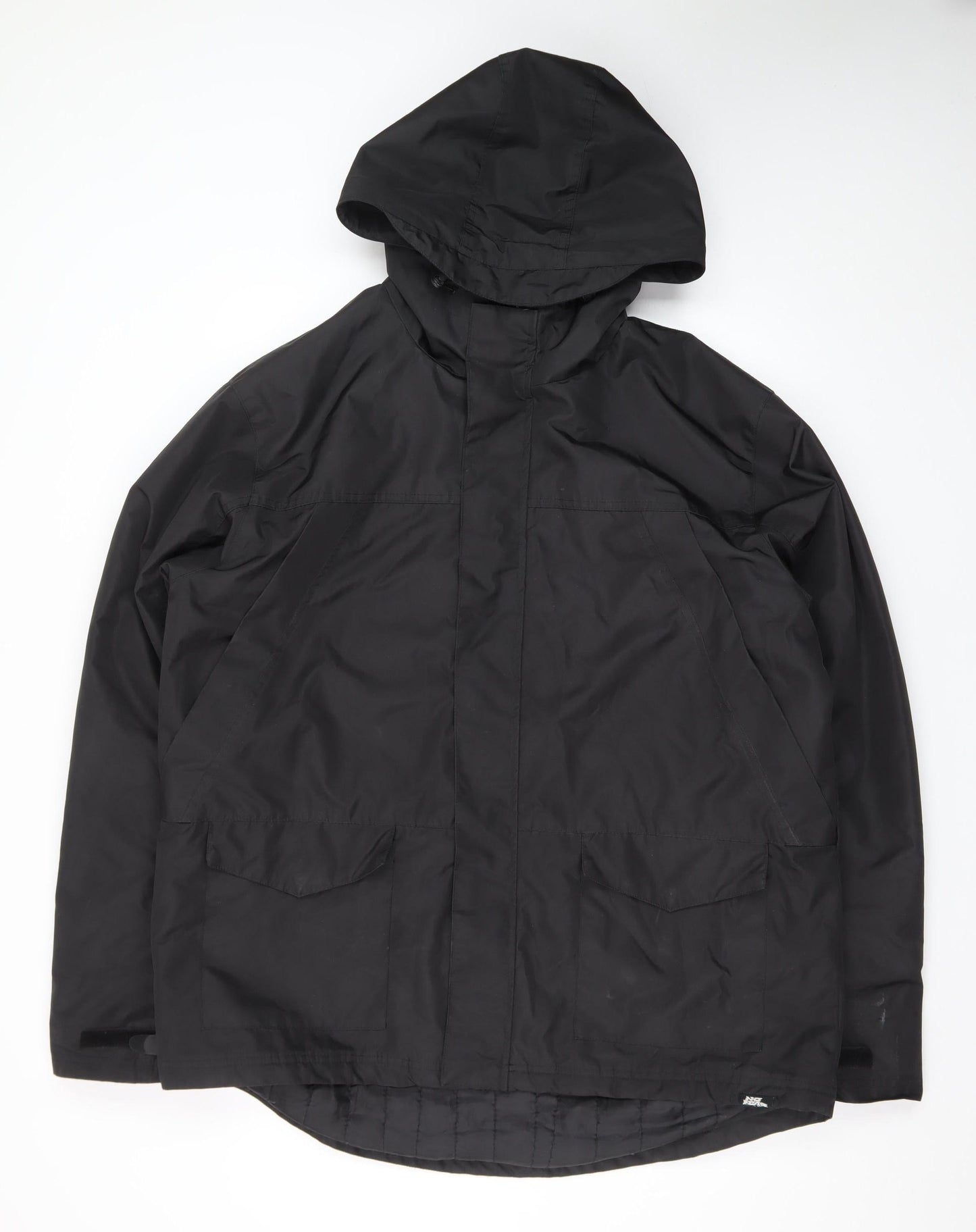 No Fear Men's Black 3XL Hooded Waterproof Parka Jacket