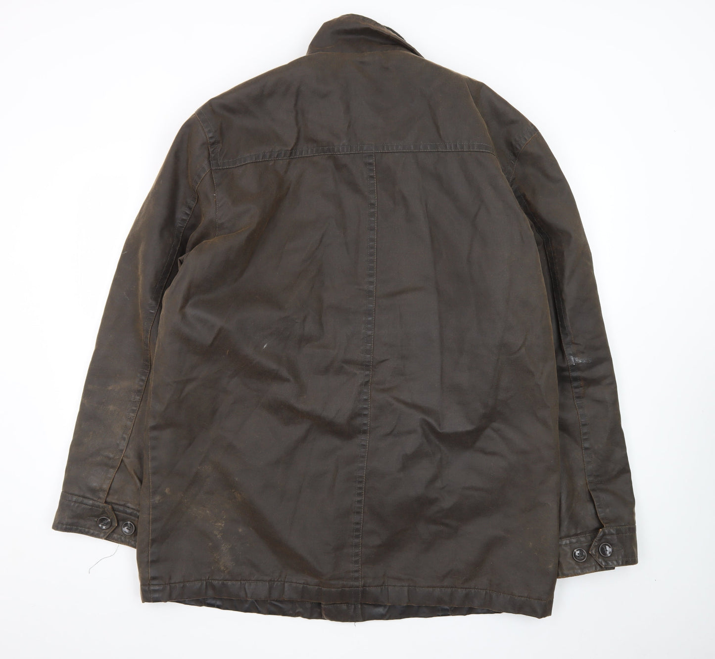 Greenwoods Men’s Brown Waxed Cotton Outdoor Jacket L