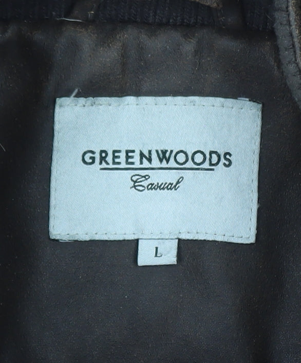 Greenwoods Men’s Brown Waxed Cotton Outdoor Jacket L