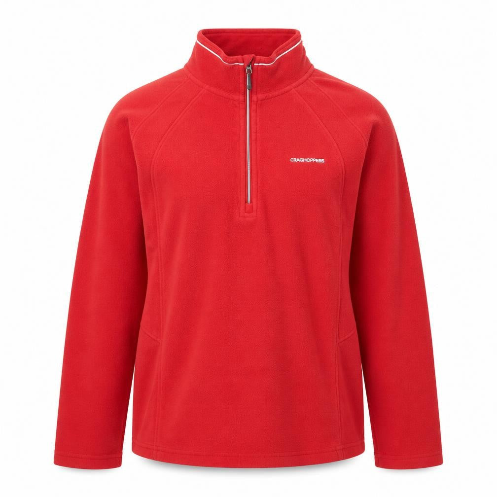 Craghoppers Women's Red Fleece Pullover Sweatshirt UK 18 1/2 Zip Outdoor