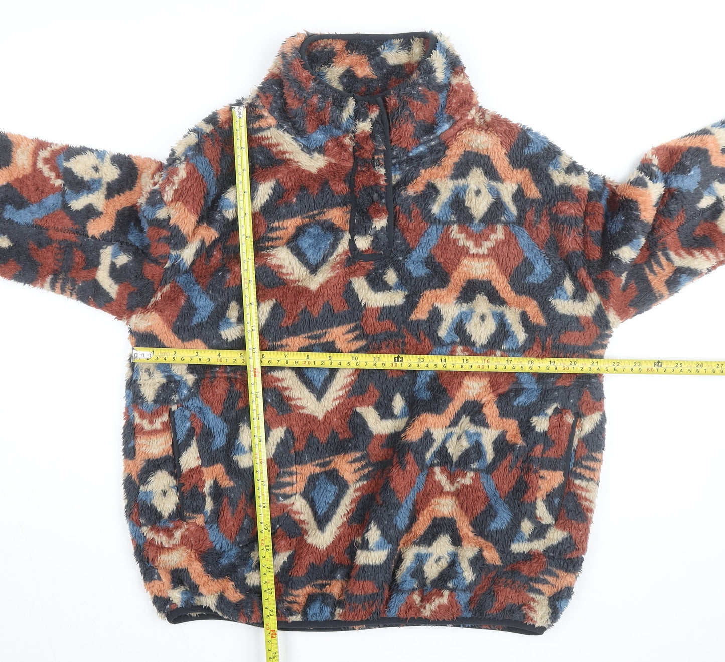 Next Men's Multicoloured Fleece 1/4 Zip Pullover Jumper M