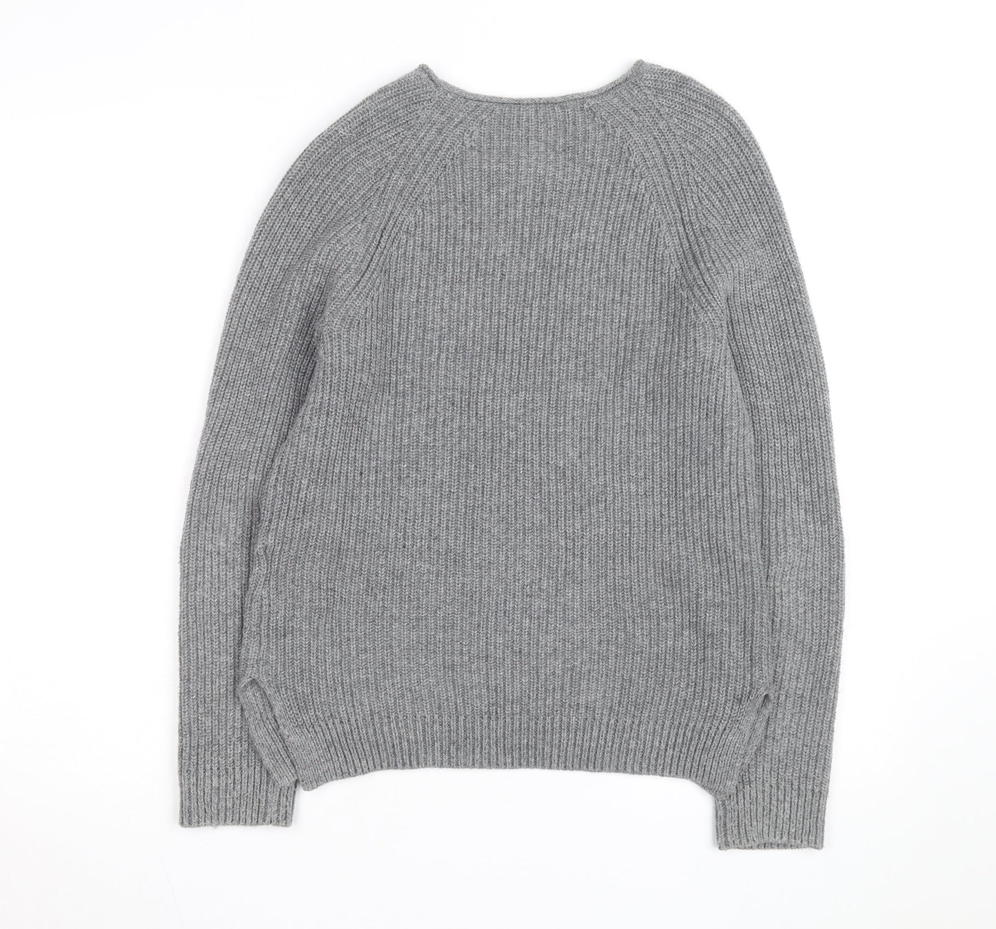 Gap Mens Grey Wool Blend Chunky Knit Crew Neck Jumper M