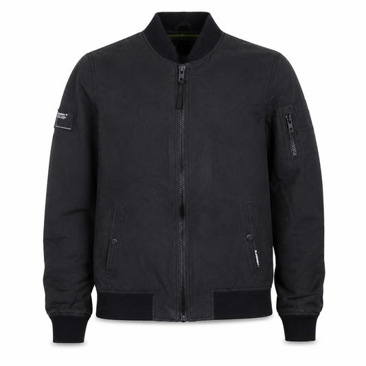 Superdry Men's Black Small Bomber Jacket Classic Stand-Up Collar