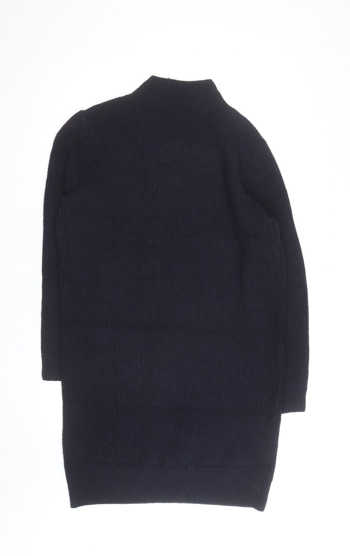 Marks and Spencer Men's Black Wool Blend Mock Neck Jumper M