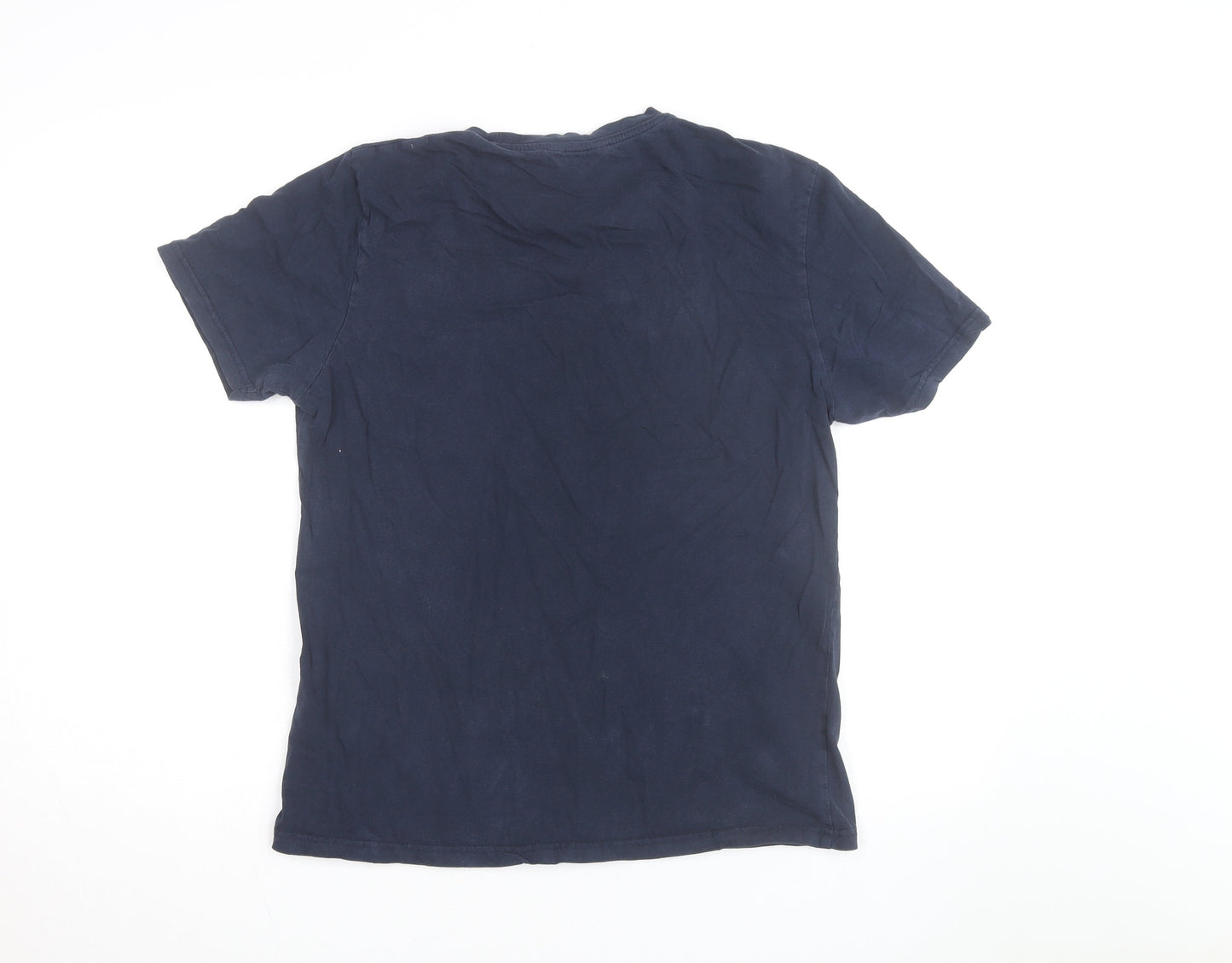 Ben Sherman Men's Blue Paisley Graphic Cotton T-Shirt Size L