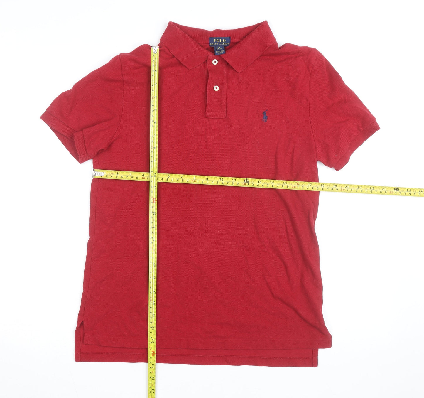 Polo Ralph Lauren Men's Red Classic Cotton Short Sleeve Polo Shirt XL