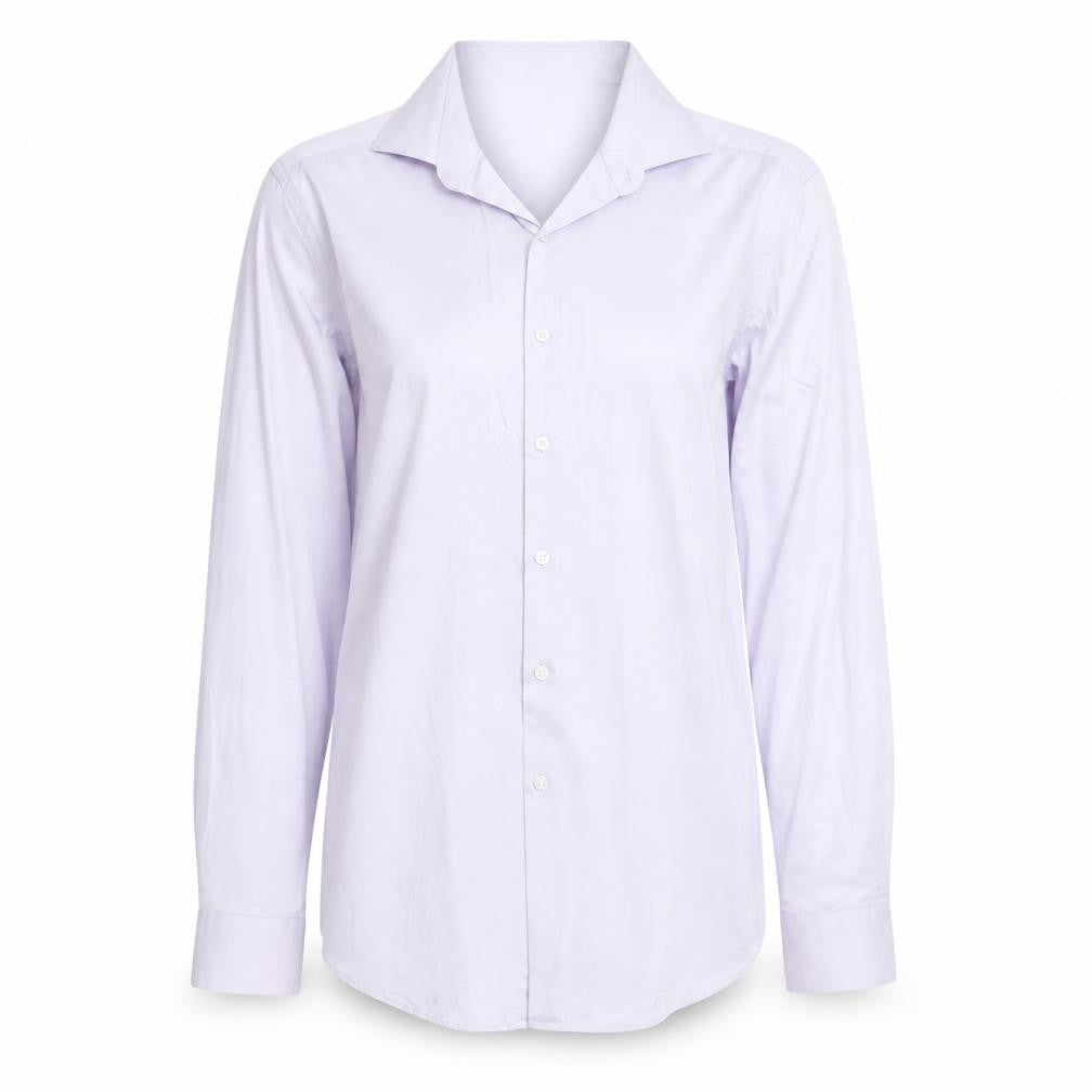 DKNY Women's Purple Slim Fit Long Sleeve Button-Up Shirt M